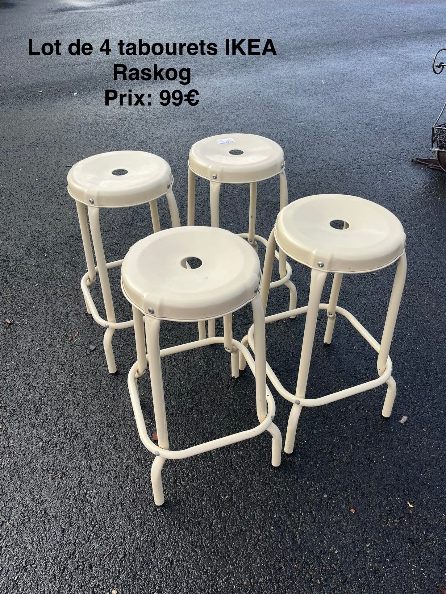 Lot de 4 tabourets IKEA Raskog 067162