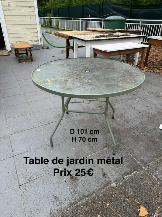 Table de jardin métal 062662