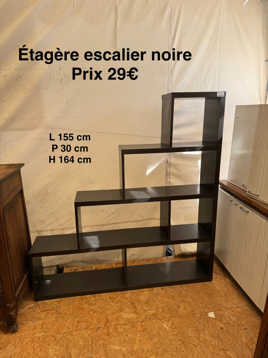 Étagère escalier noire 049568