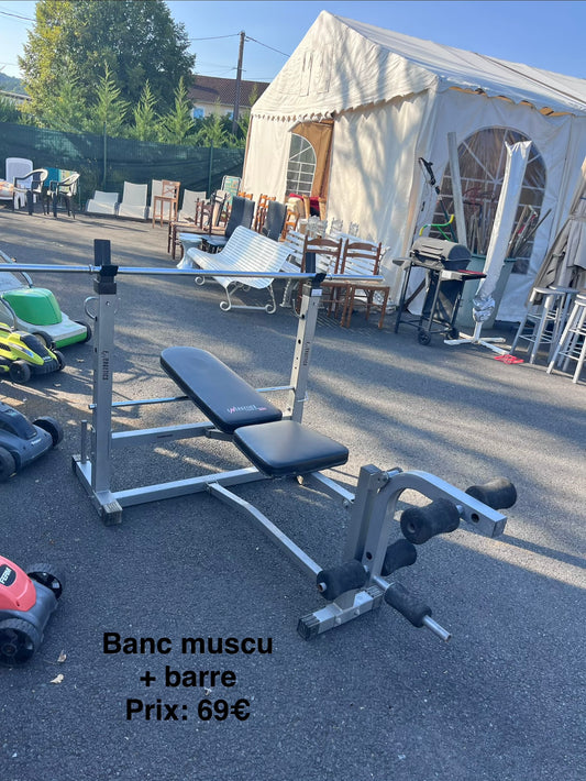 Banc muscu + barre 066702