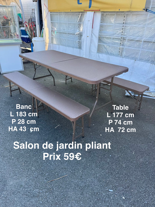 Salon de jardin pliant 058939