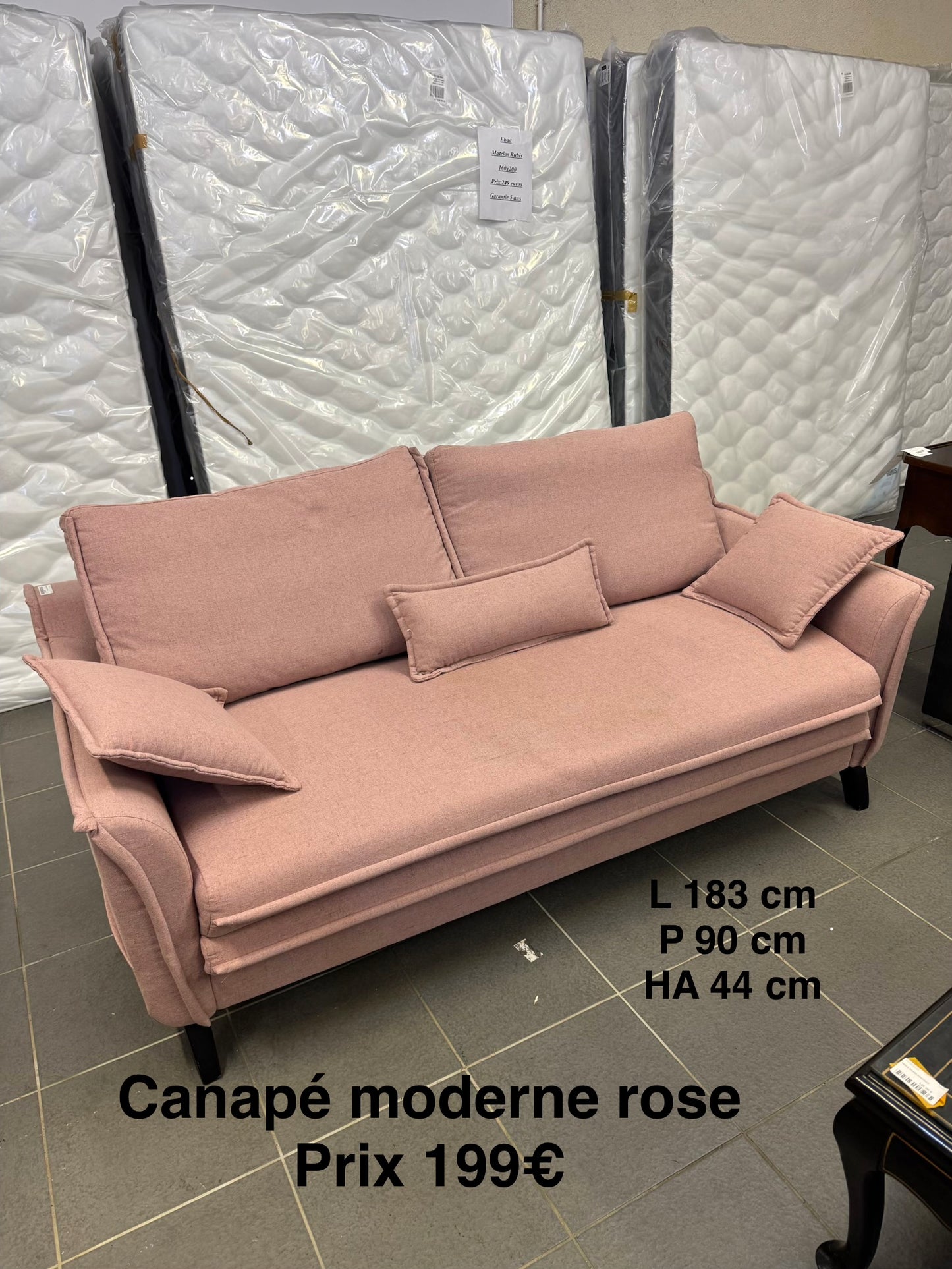 Canapé moderne rose 050964