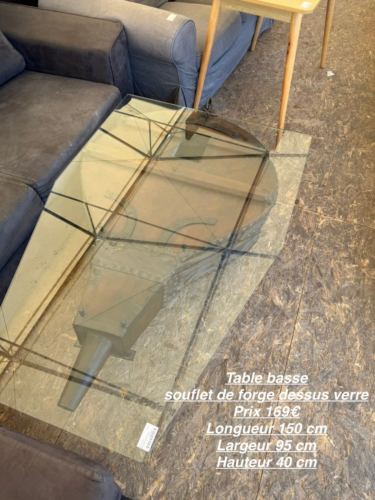 Table basse soufflet de forge 067746