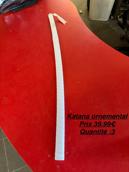 Katana ornemental blanc