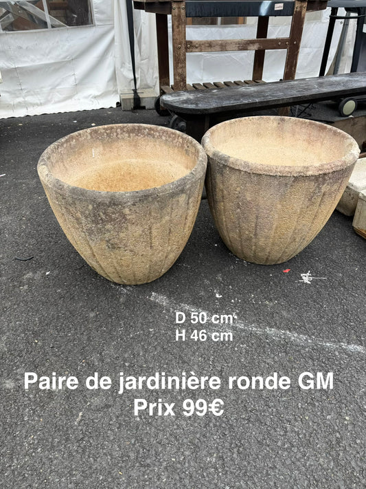 Paire de jardinière ronde GM 062635