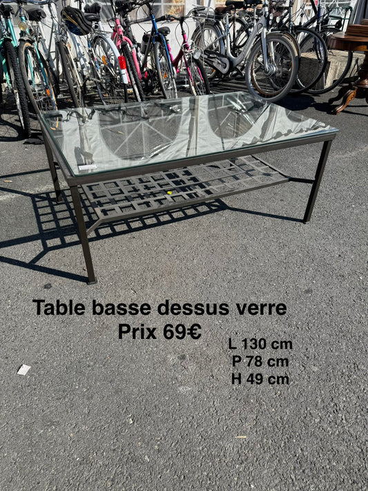 Table basse dessus verre 064387