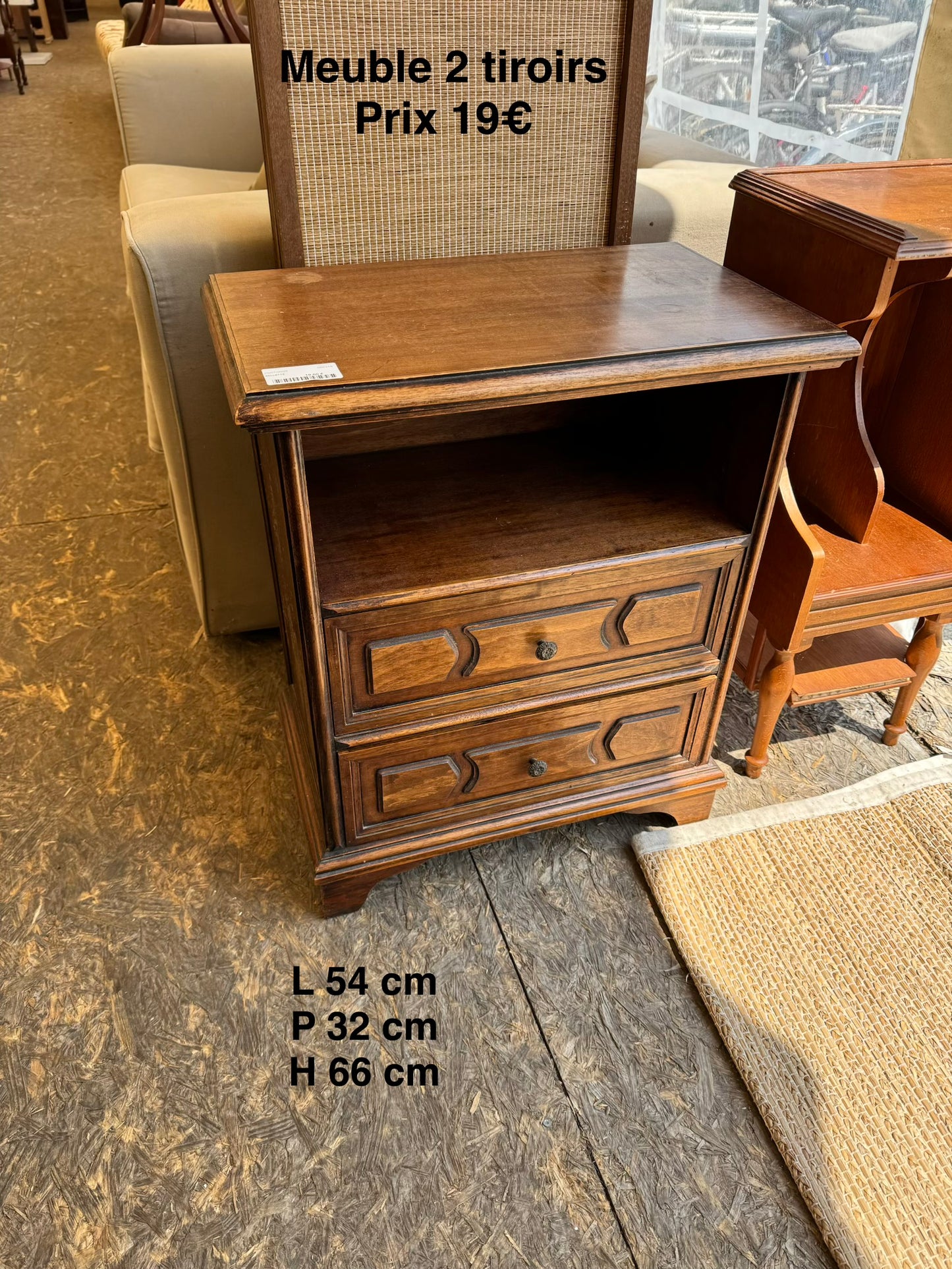 Meuble 2 tiroirs