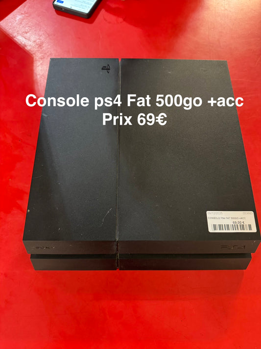 Console ps4 fat 500go + acc 053683