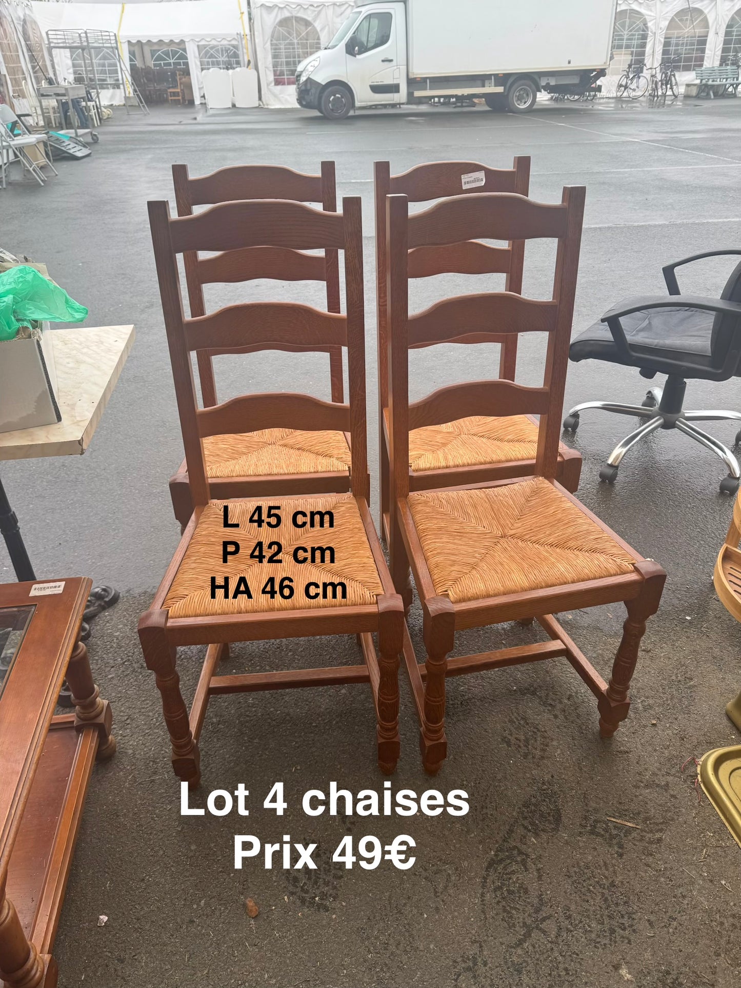 Lot de 4 chaises 058682