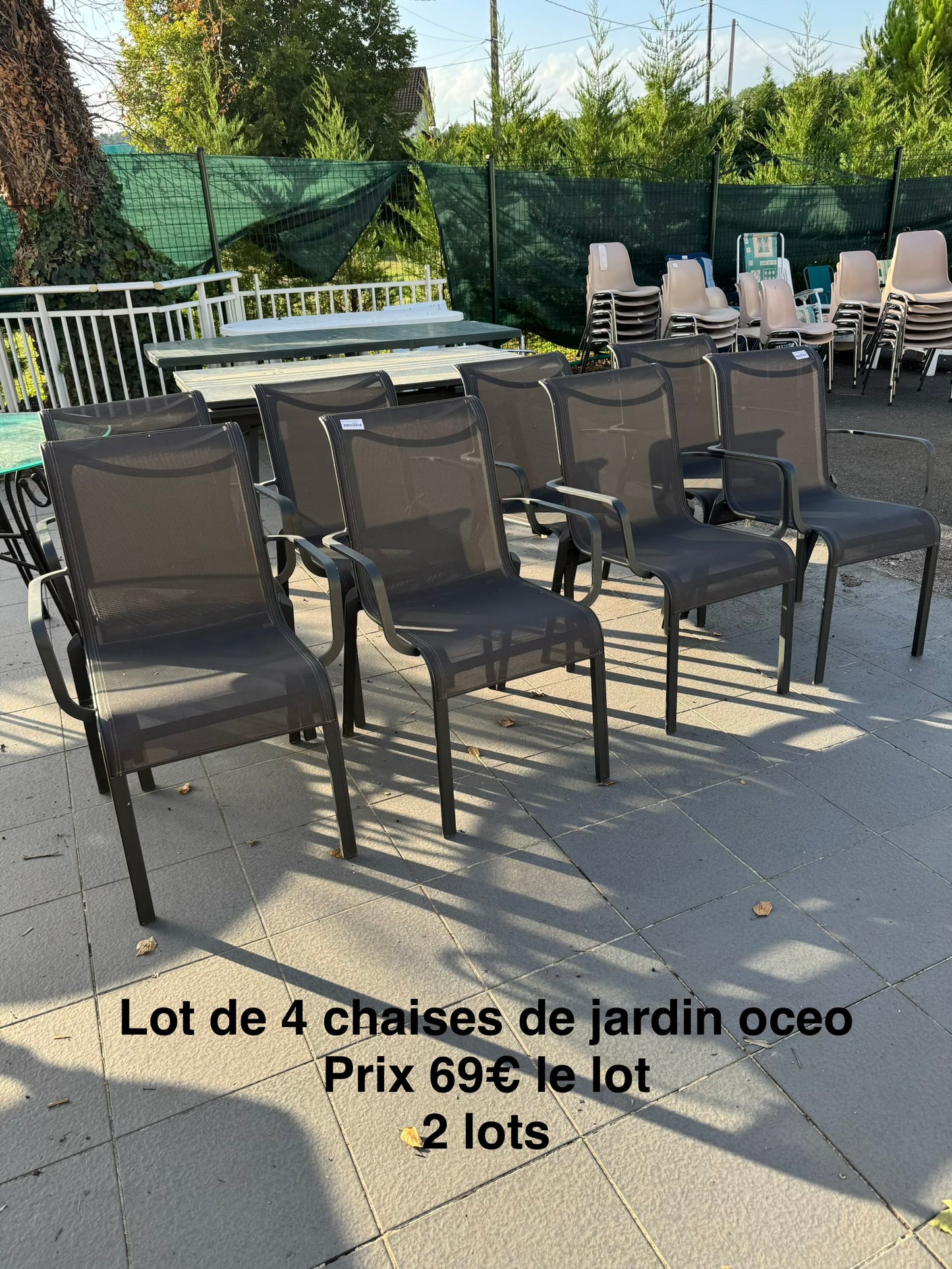Lot de 4 chaises de jardin Oceo 066402