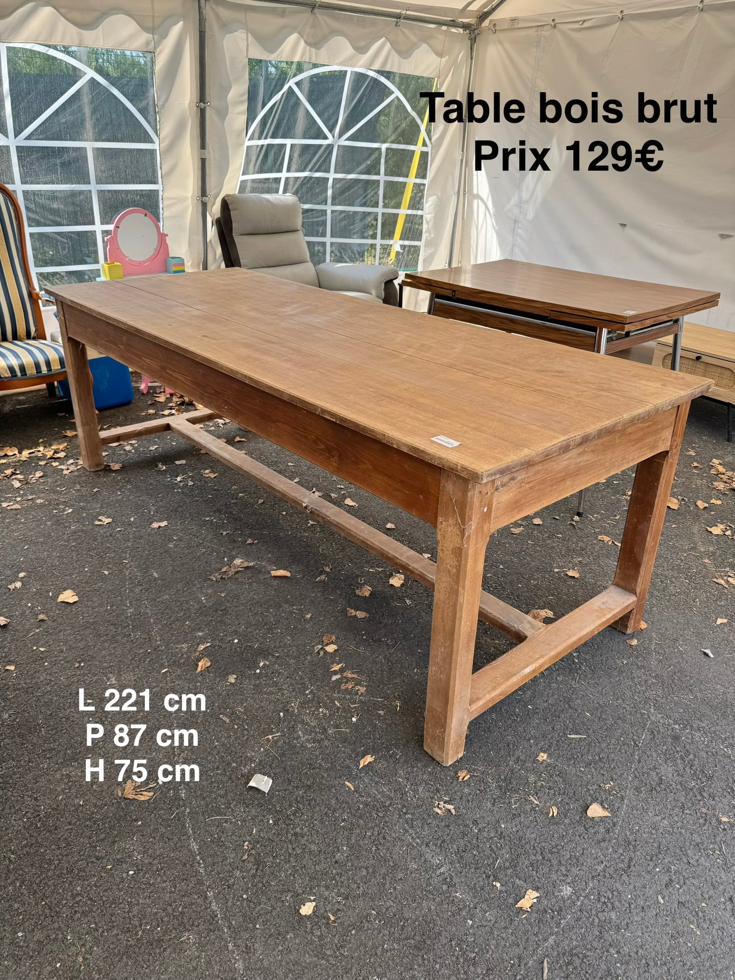 Table bois brut 065093