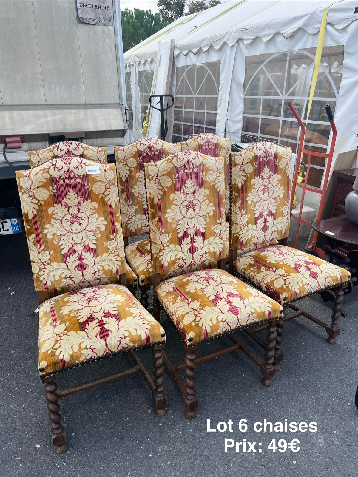 Lot 6 chaises 068749