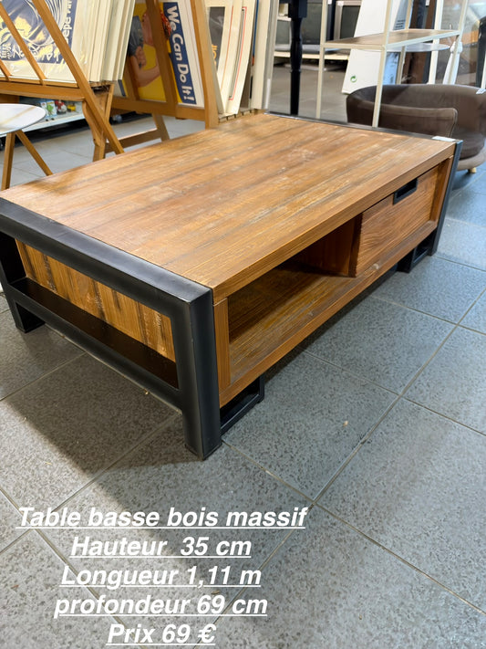 Table basse bois massif 069696