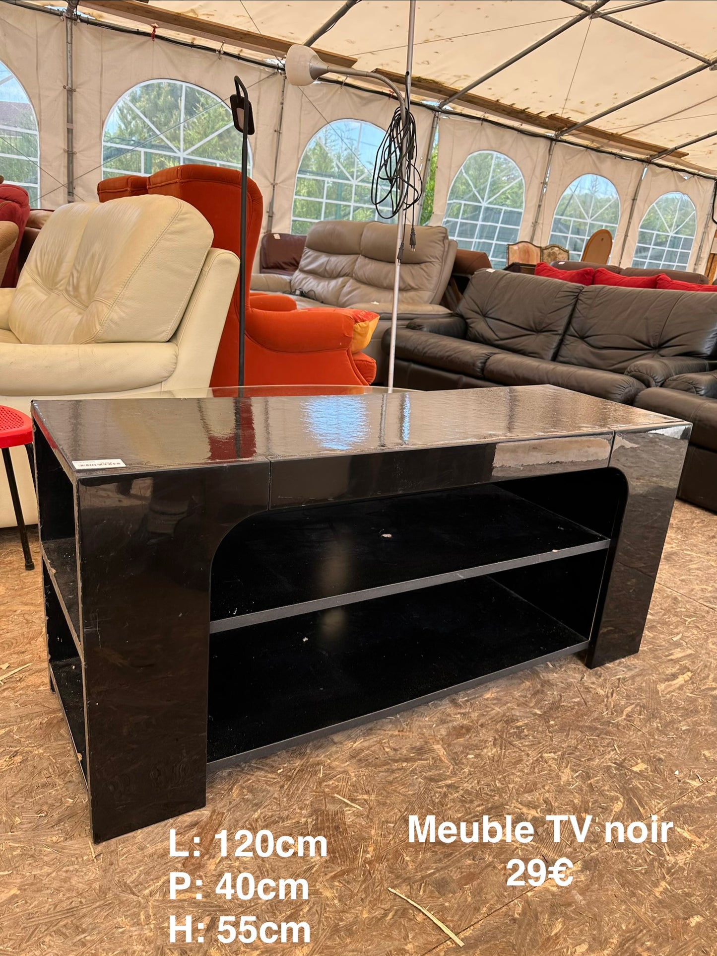 Meuble TV noir 061318