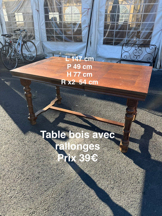 Table bois avec rallonges 058846