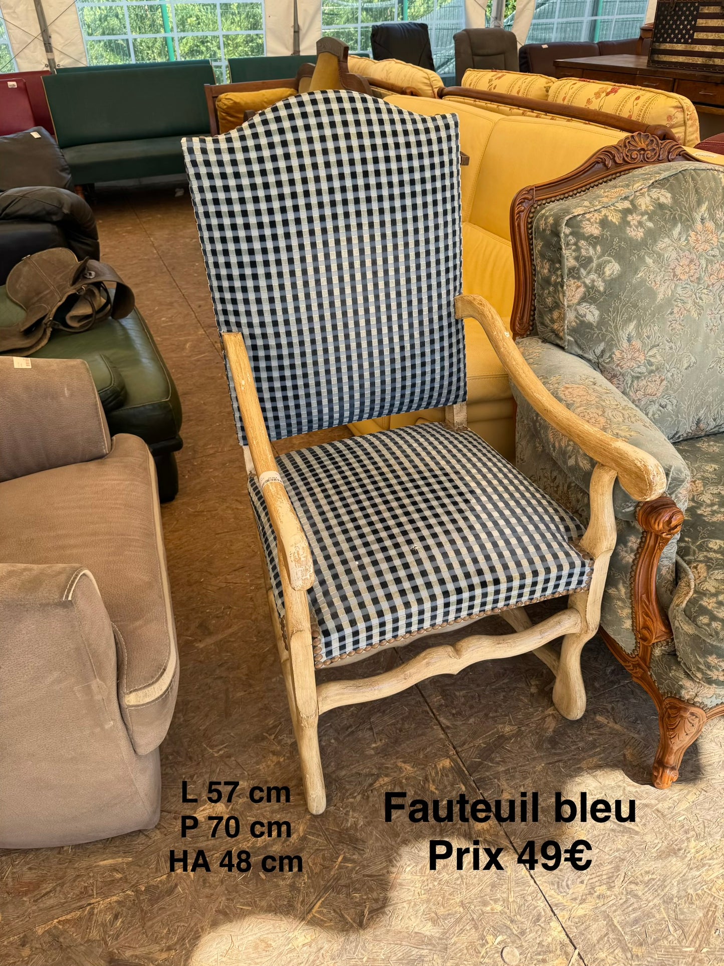 Fauteuil bleu 064398