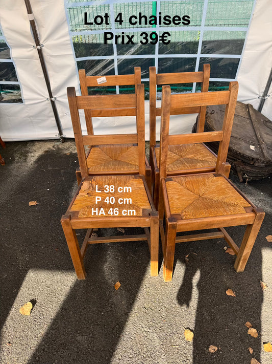 Lot 4 chaises 050301