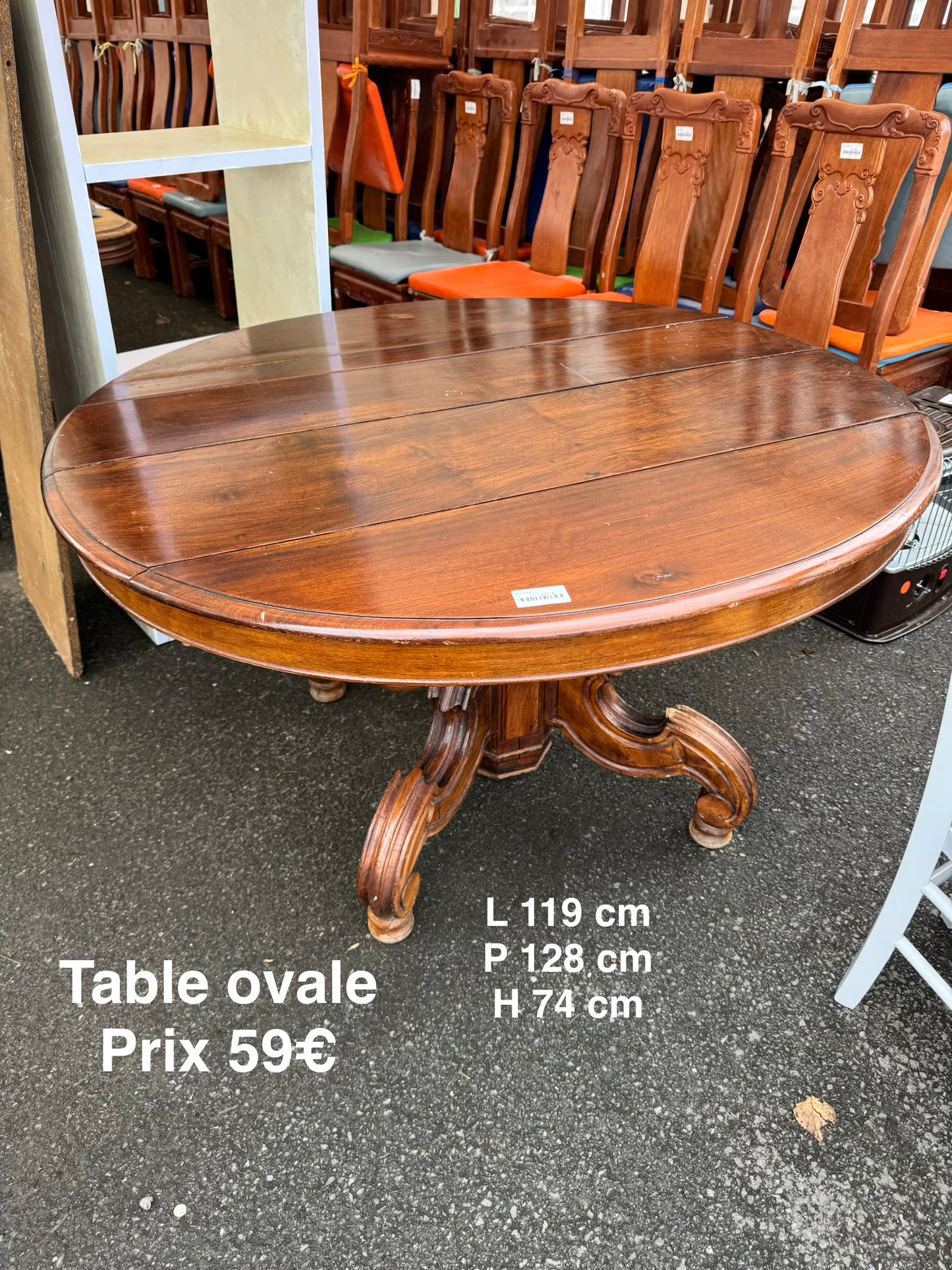 Table ovale 061080