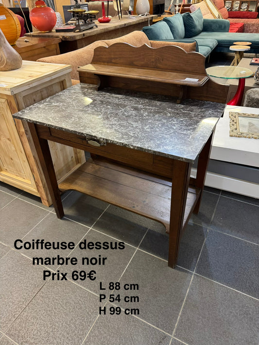 Coiffeuse dessus marbre noir 068505