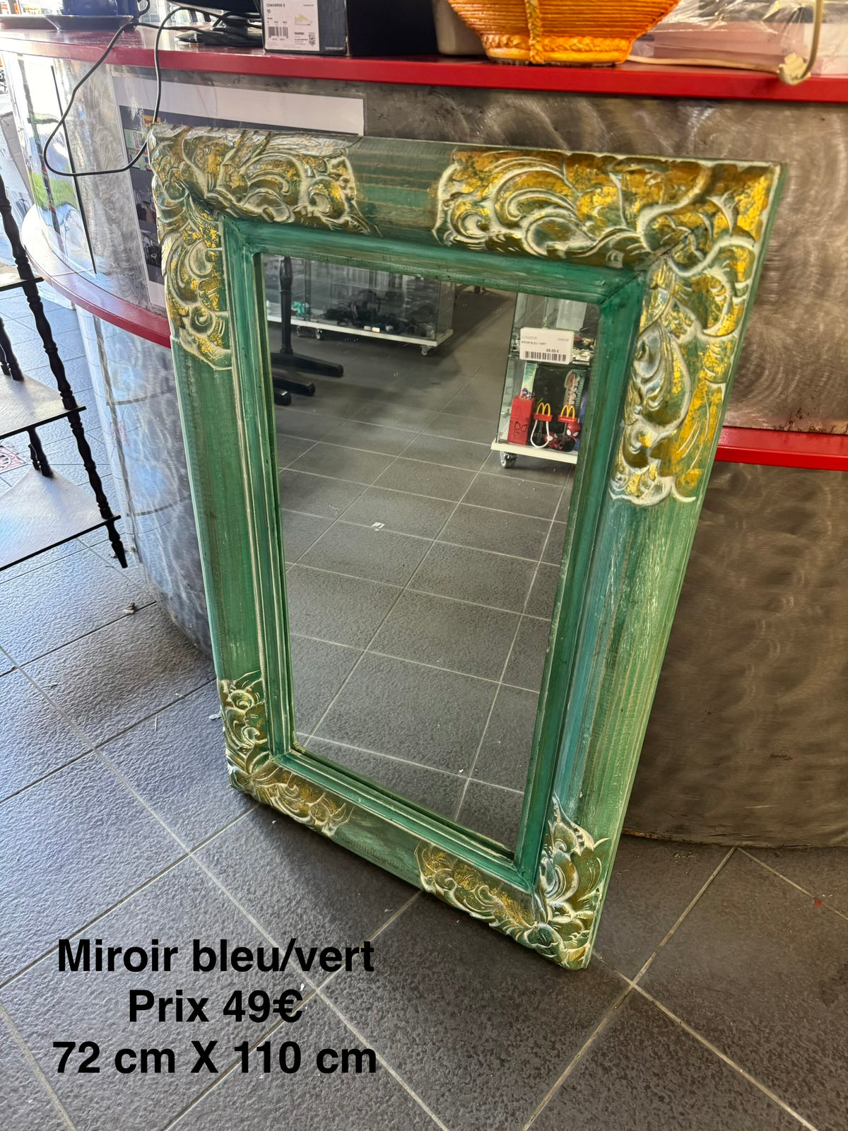 Miroir bleu/ vert 068548