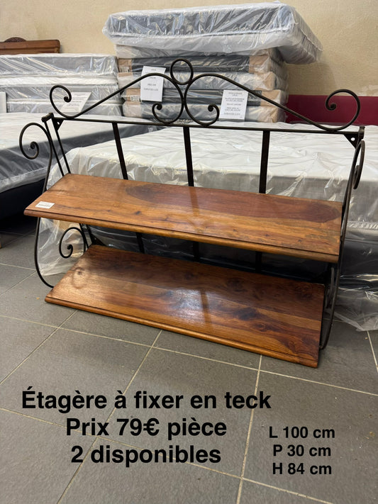 Étagère à fixer en teck 062095