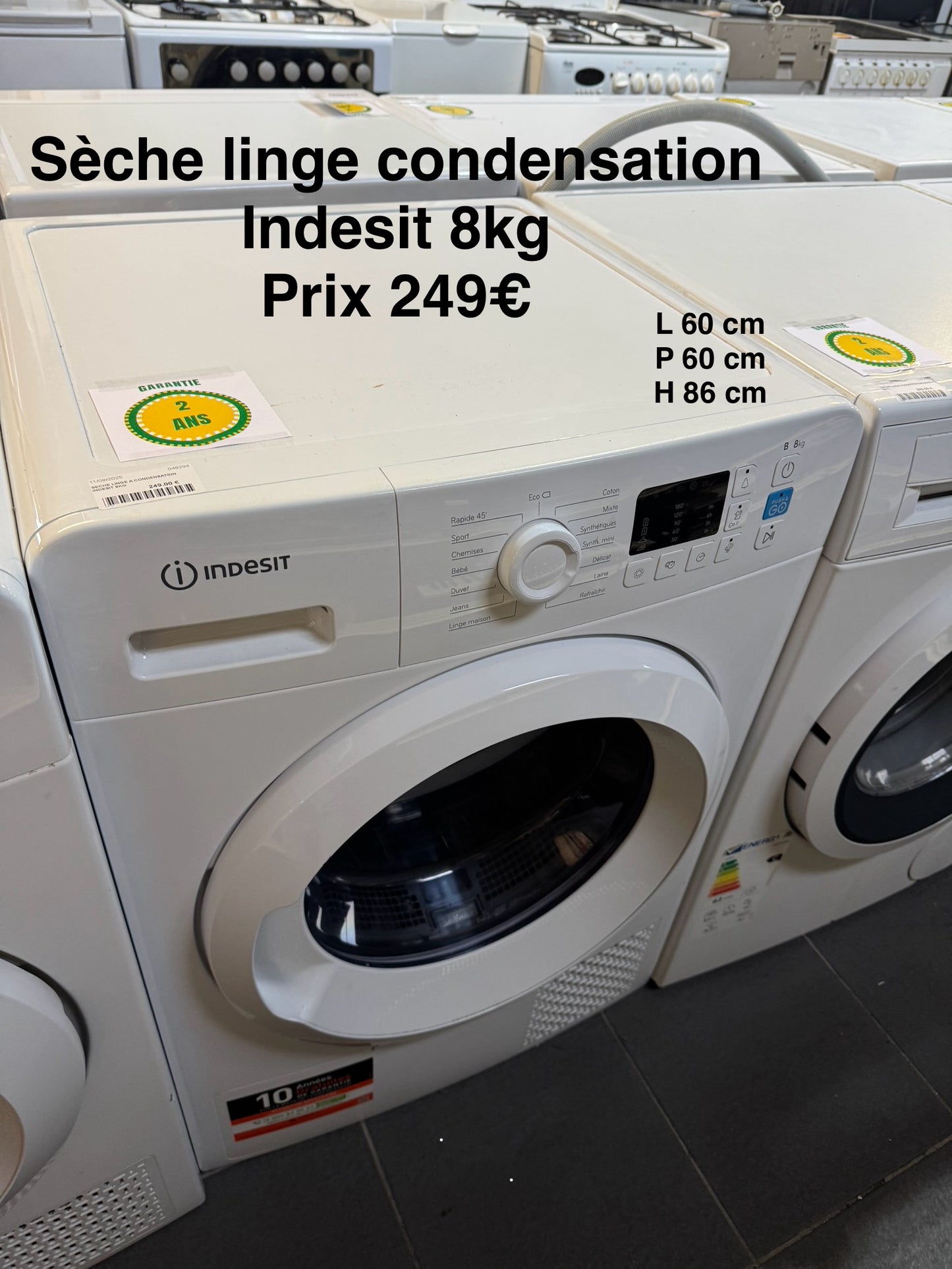 Sèche linge Condensation Indesit 8kg 048294