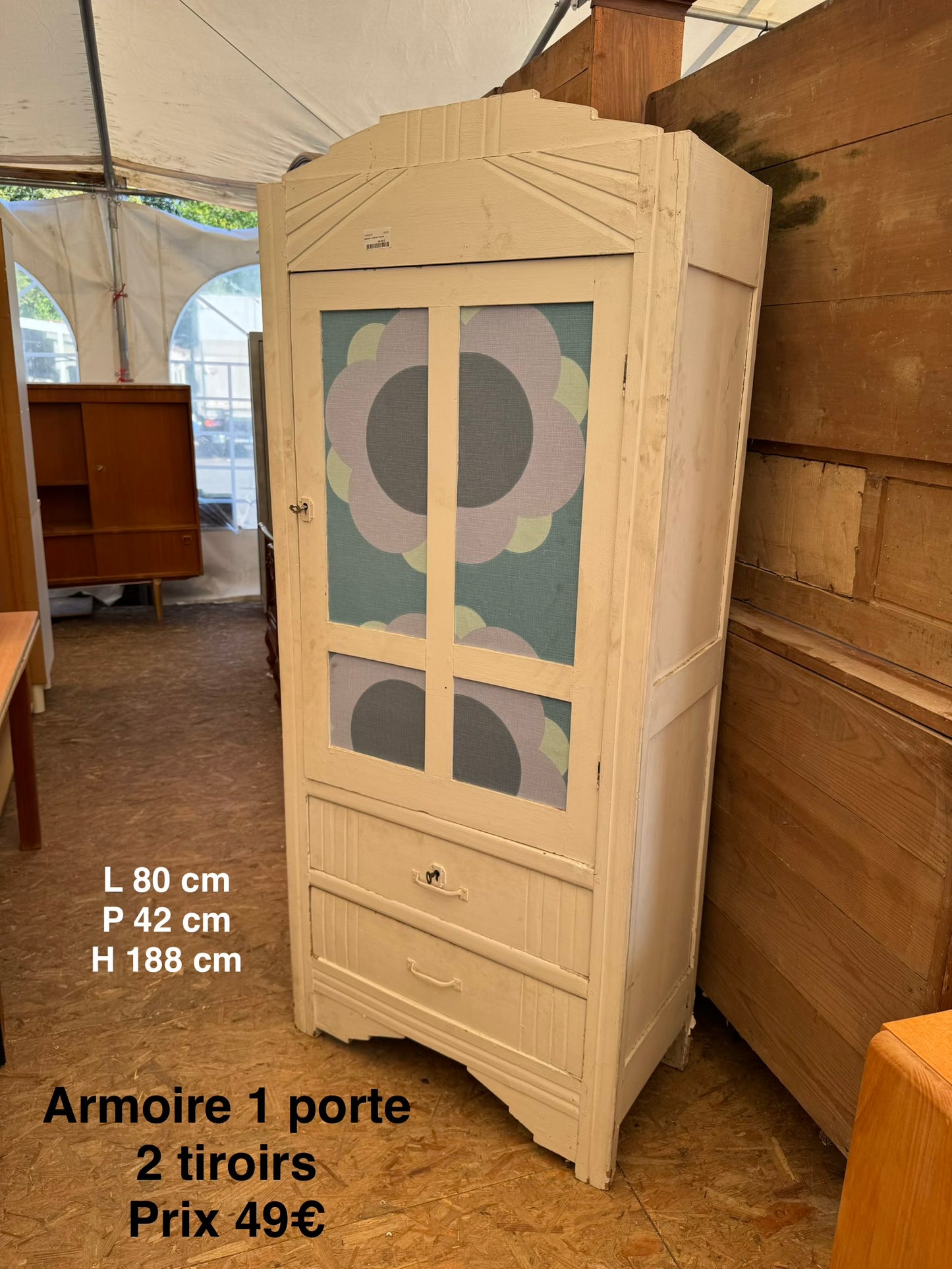 Armoire 1 porte 2 tiroirs 066603
