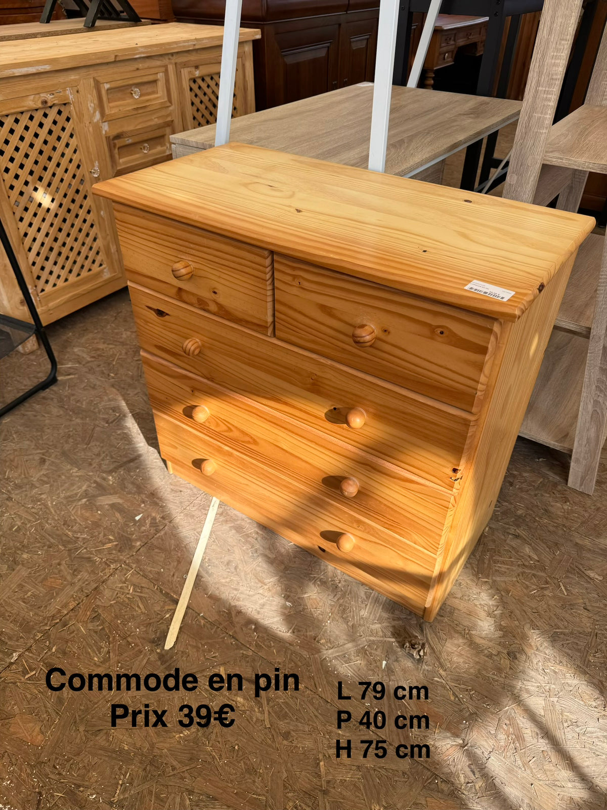 Commode en pin 067896