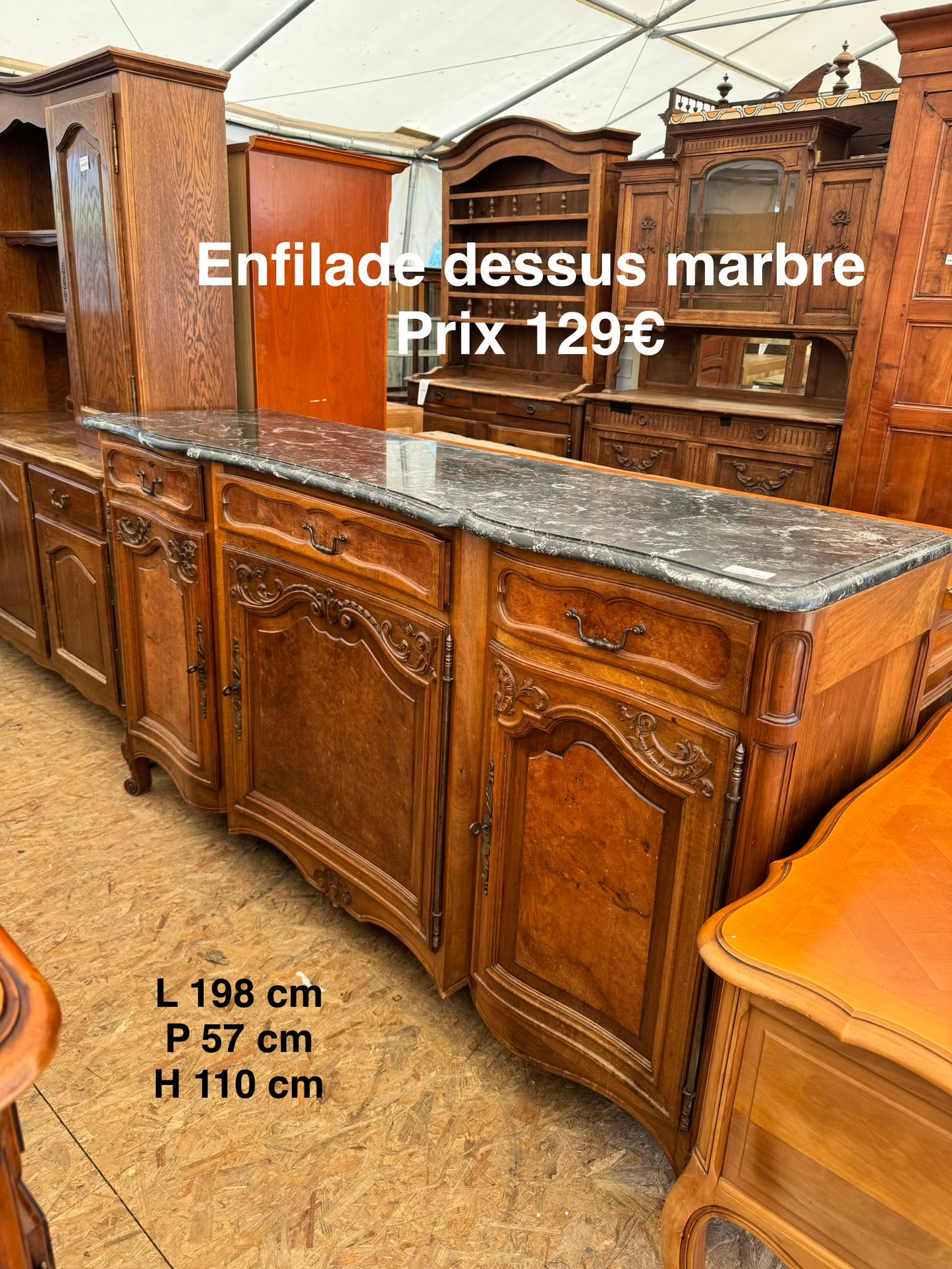 Enfilade dessus marbre 063223