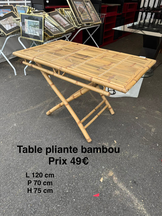 Table bambou pliante 062549