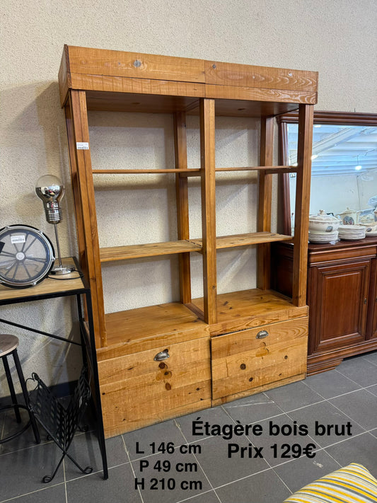 Étagère bois brut 064103