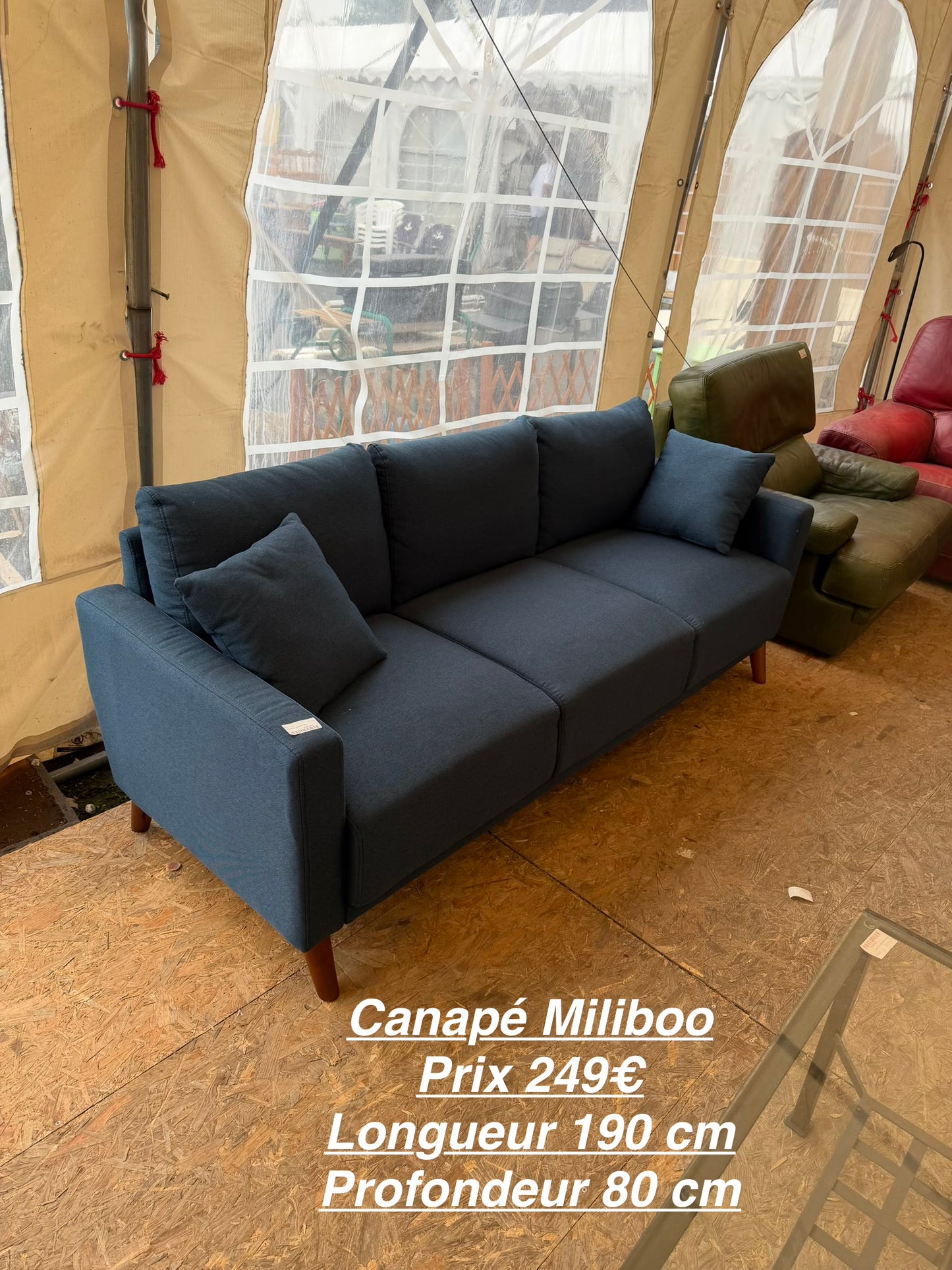 Canapé Miliboo 3 personnes tissu 065142