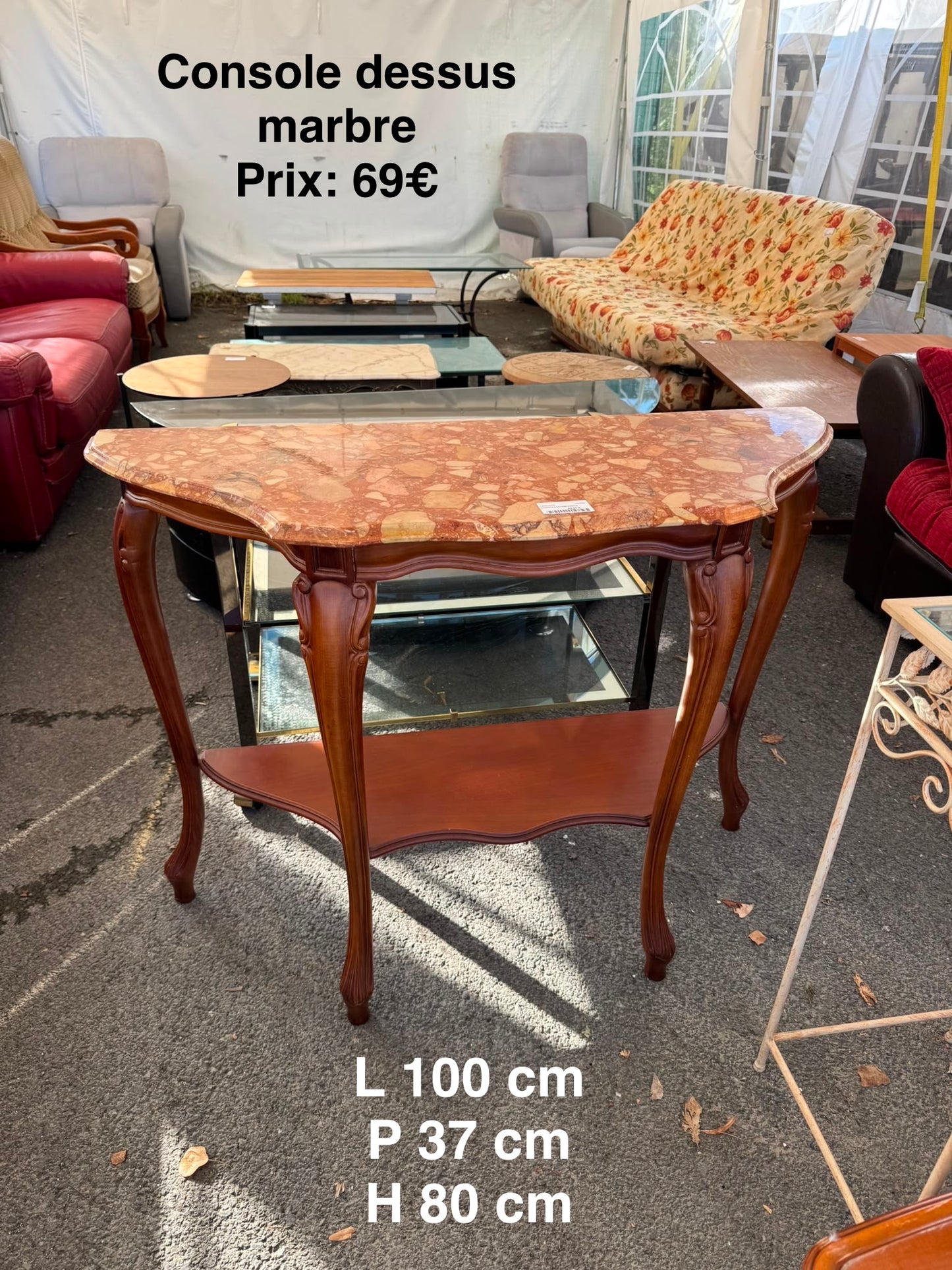Table basse dessus marbre 066530