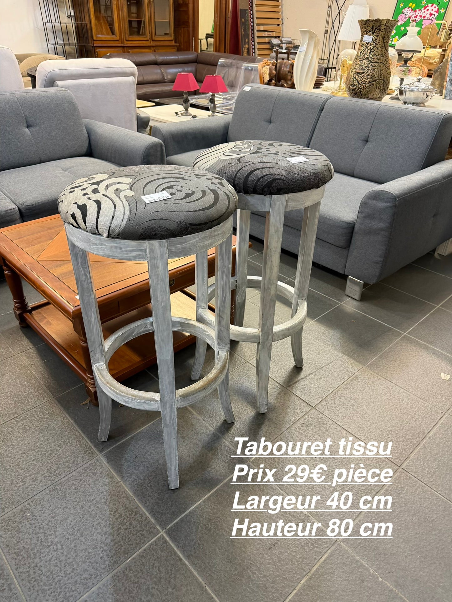 Tabouret tissu 065151