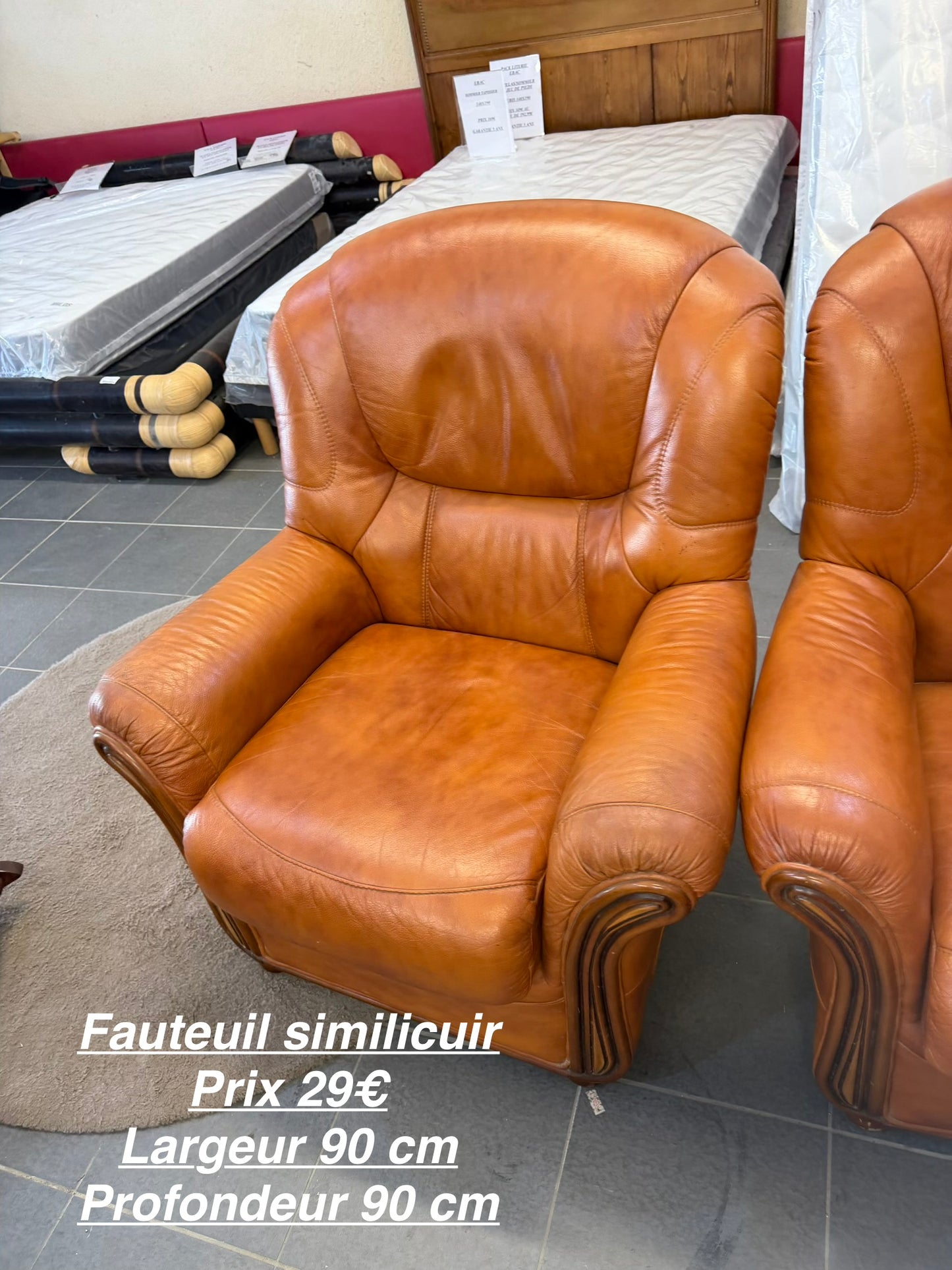 Fauteuil similicuir 064239