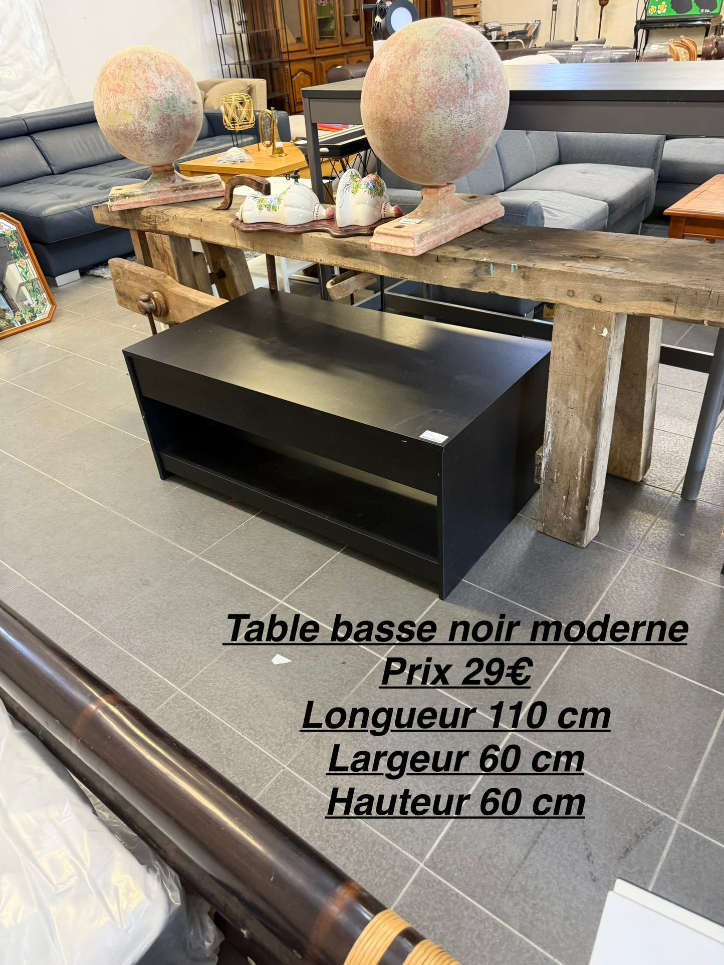 Table basse moderne noir 065149