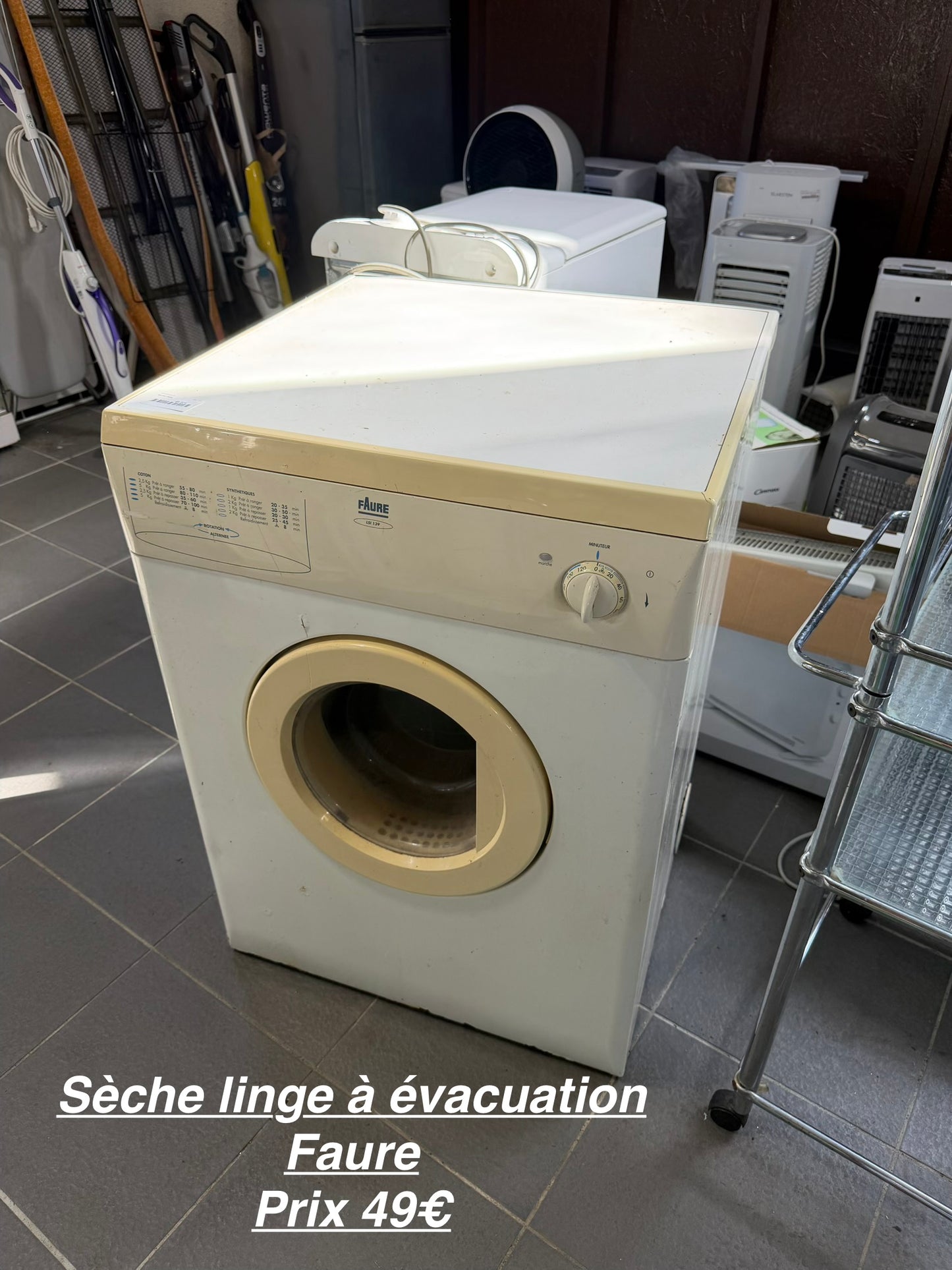 Sèche linge à évacuation Faure 062196