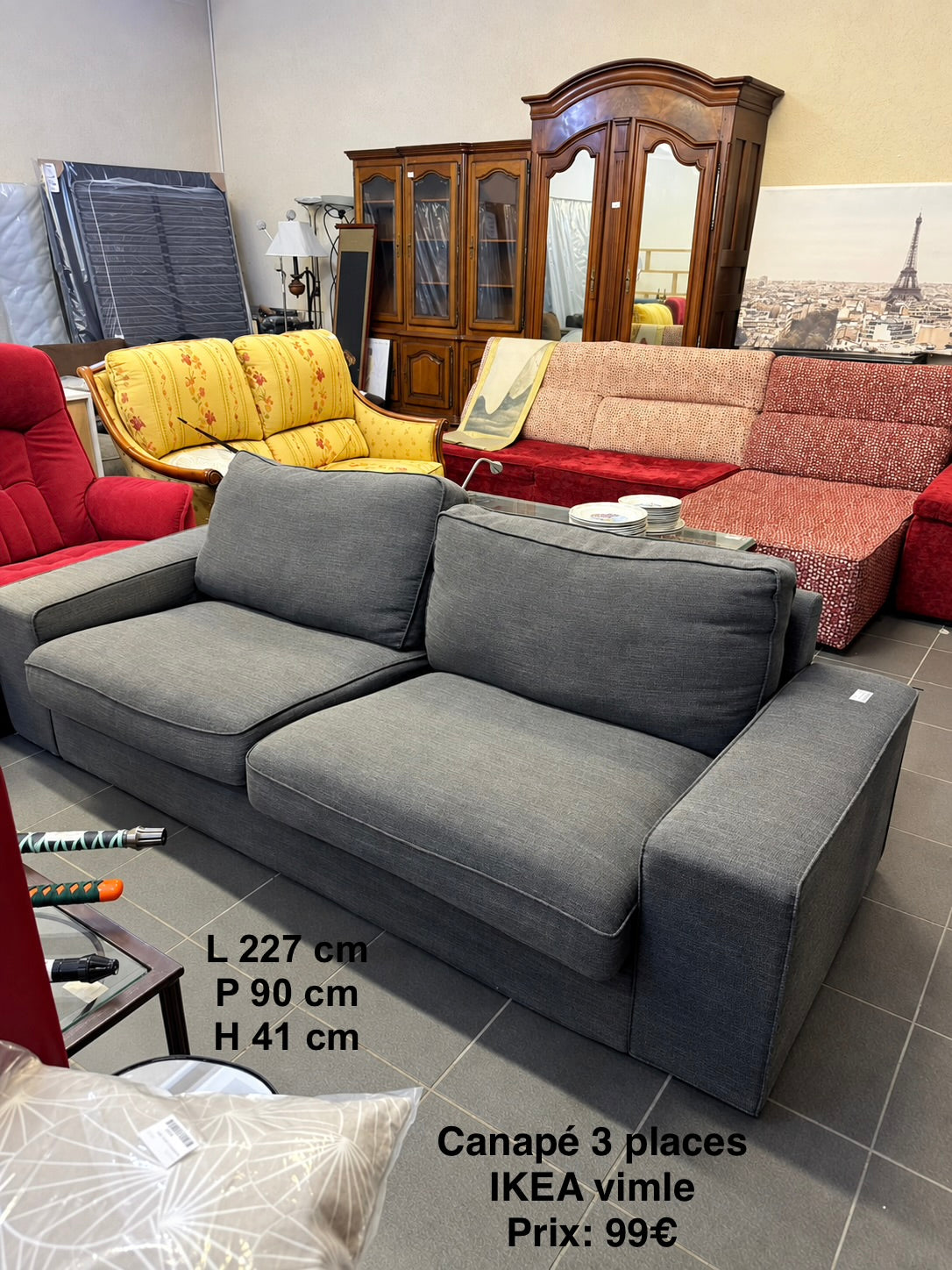 Canapé 3 places IKEA Vimle 064152