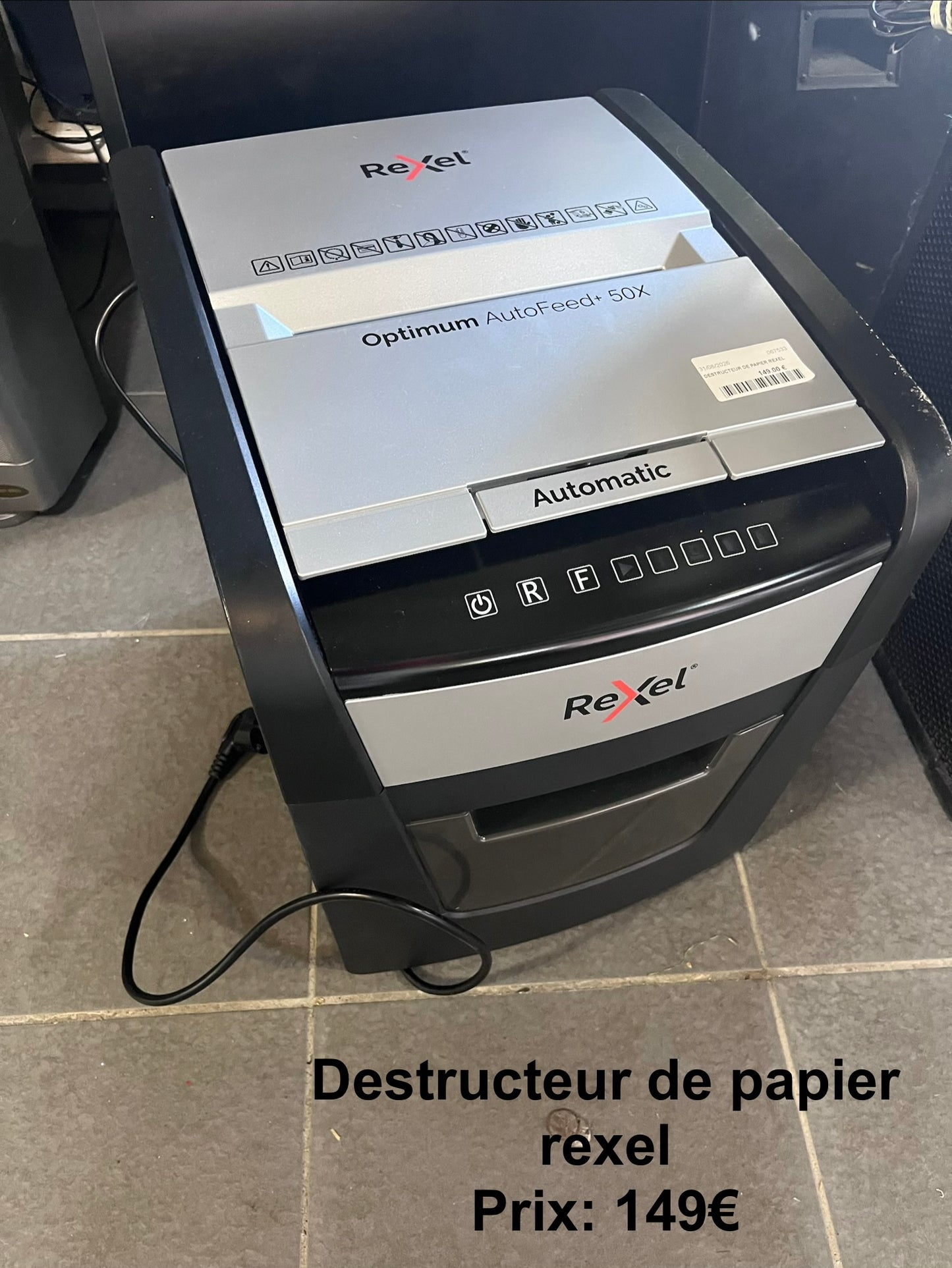 Destructeur de papier rexel 067533