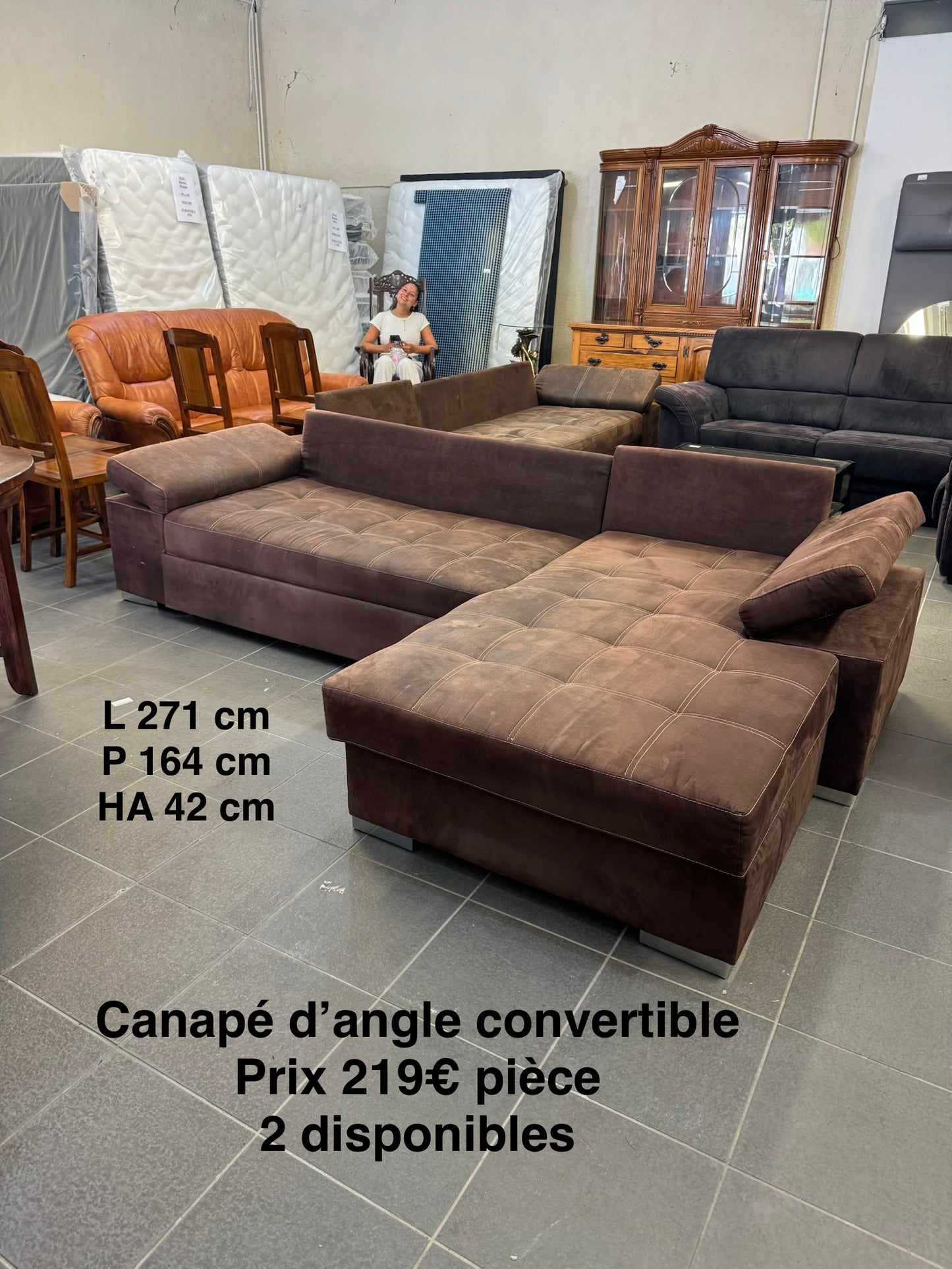 Canapé d’angle convertible 064427