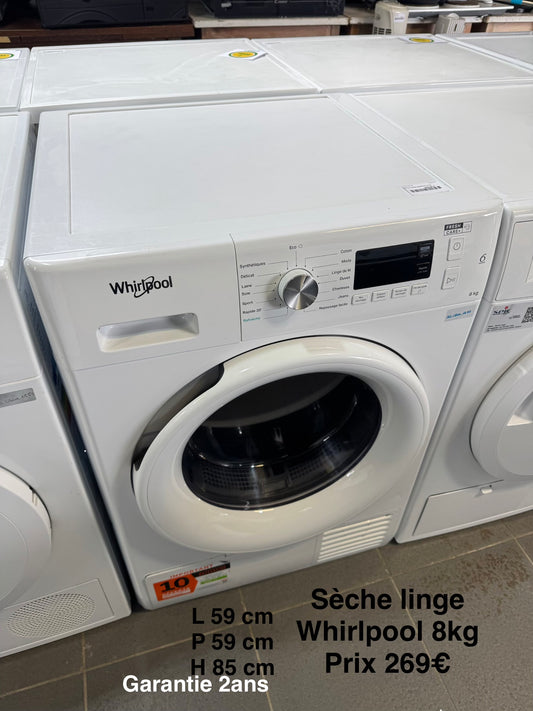 Sèche linge Whirlpool 8kg 059360