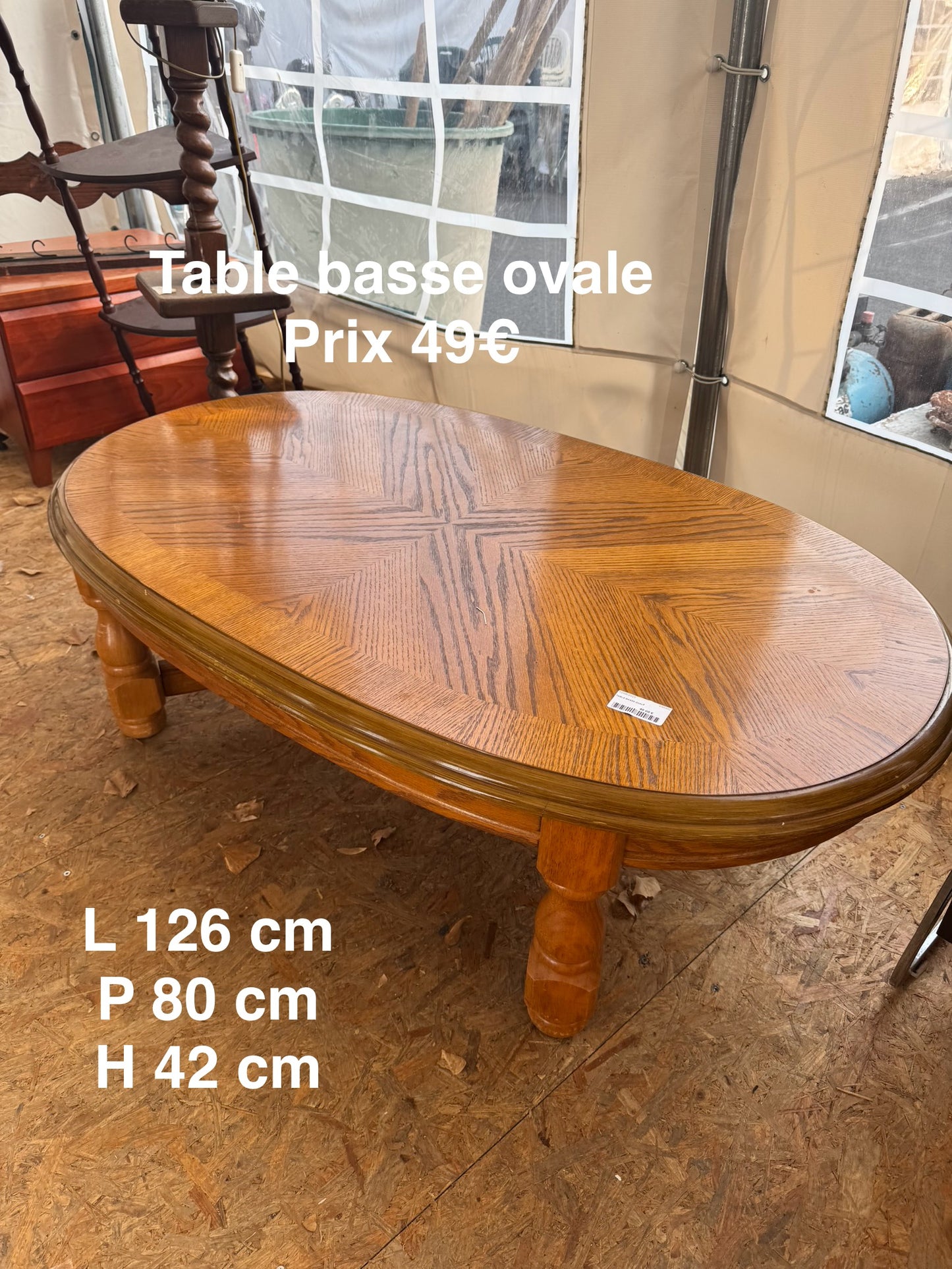 Table basse ovale 046460