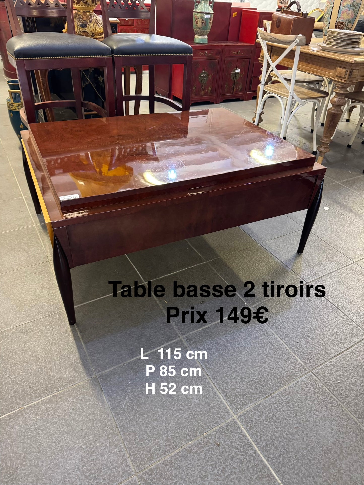 Table basse 2 tiroirs 051201