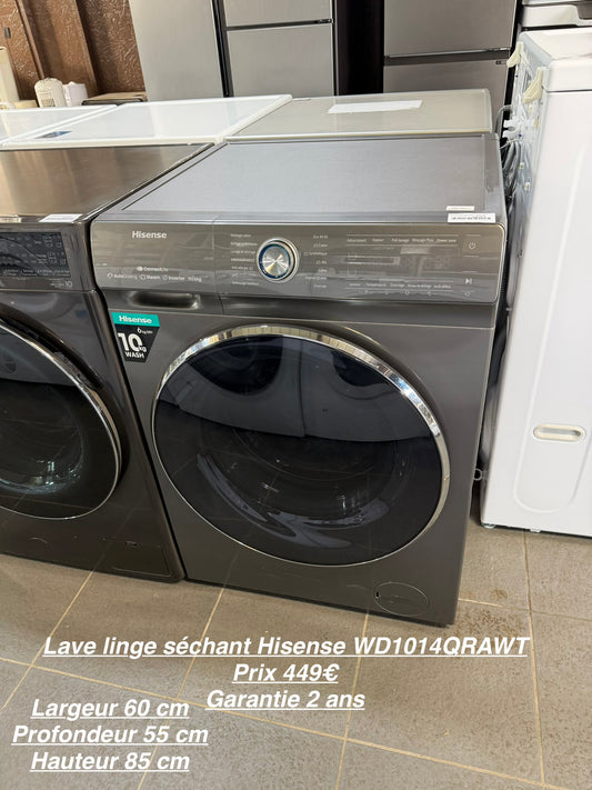 Lave linge séchant 10 kg Hisense WD1014QRAWT 060189