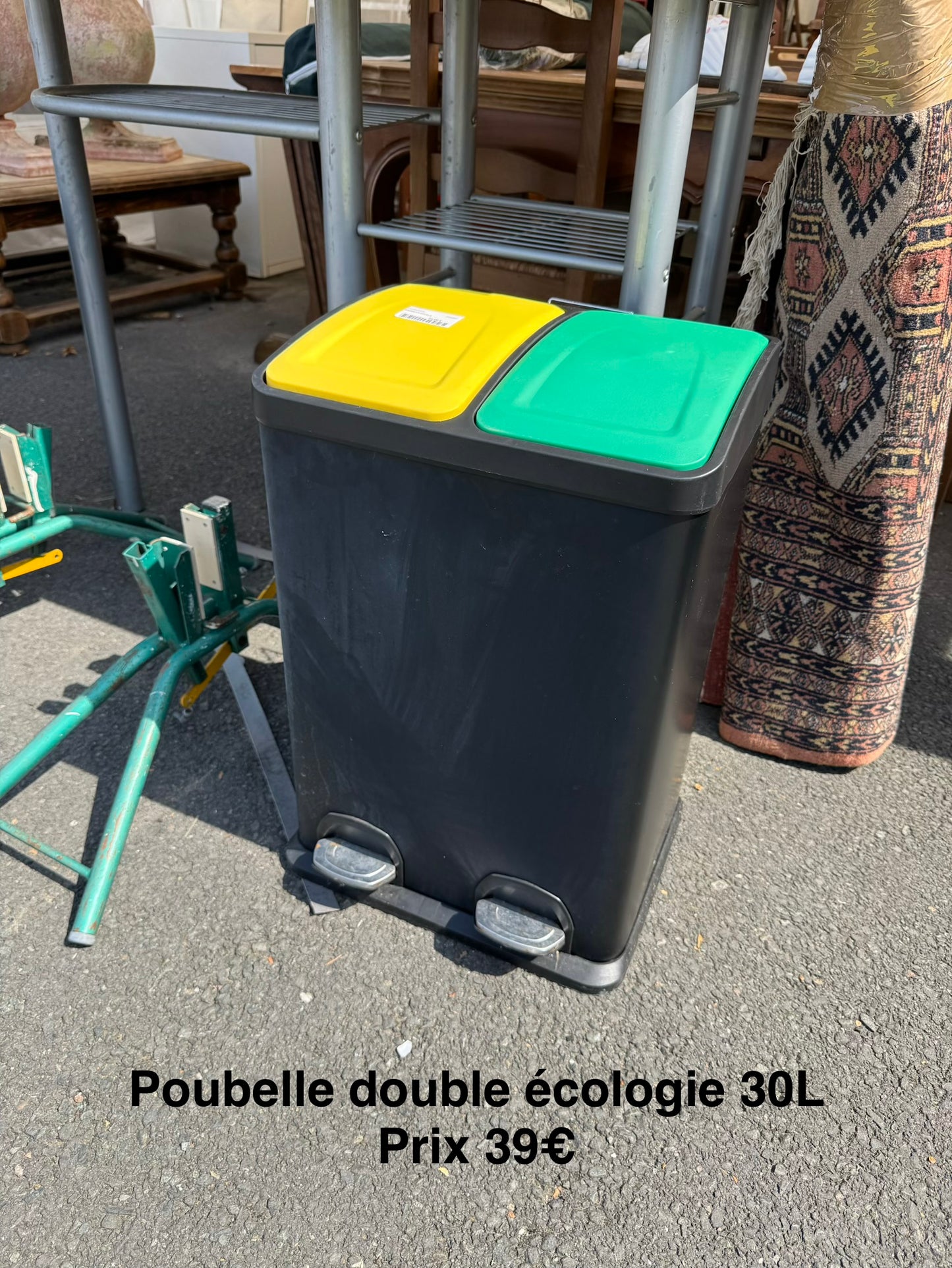 Poubelle double écologie 30L 066880