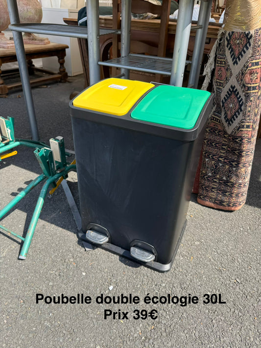 Poubelle double écologie 30L 066880