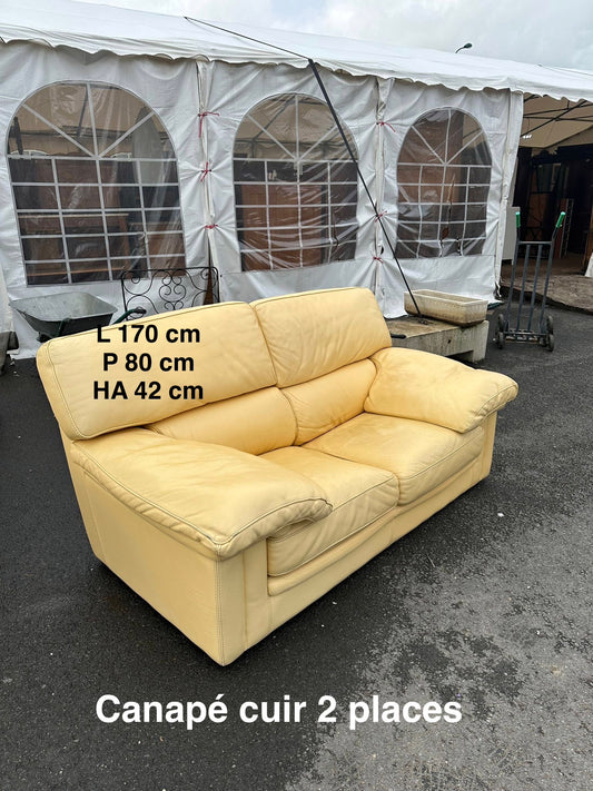 Canapé cuir 2 places 057236