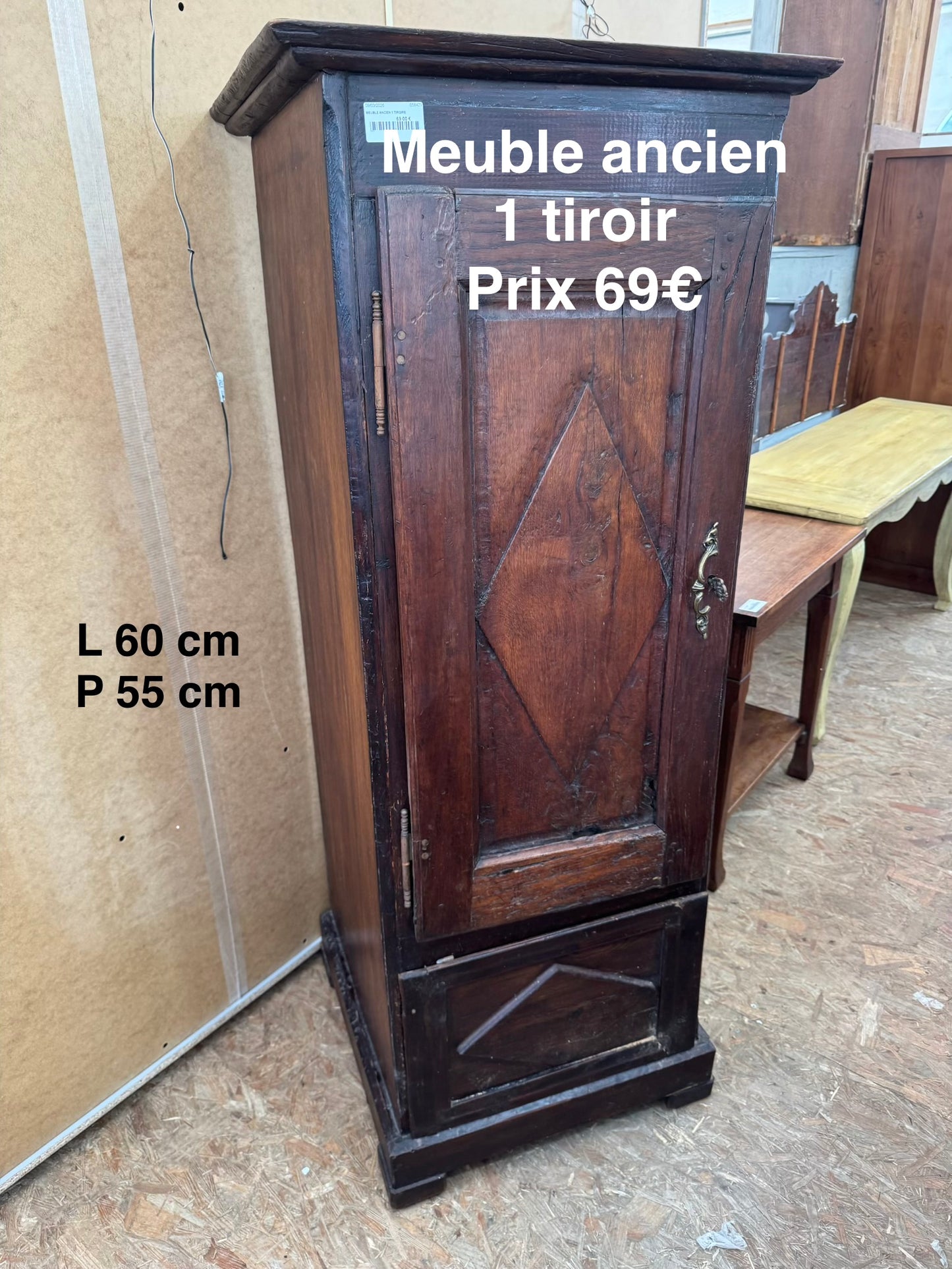 Meuble ancien 1 tiroir 058429