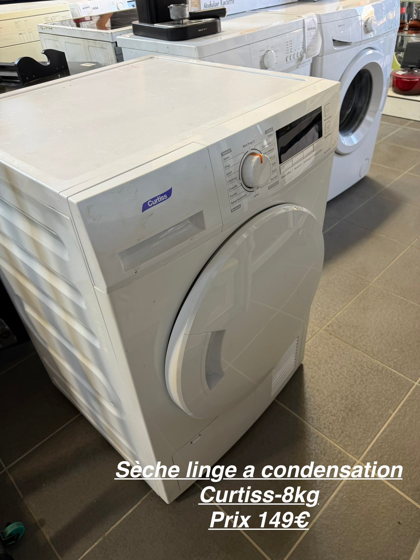 Sèche linge à condensation Curtiss -8kg 064252
