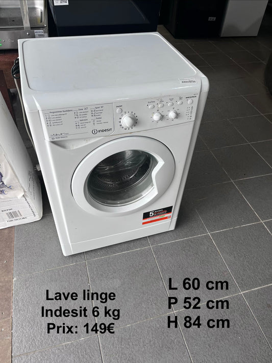 Lave linge Indesit 6kg 068727